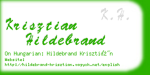 krisztian hildebrand business card